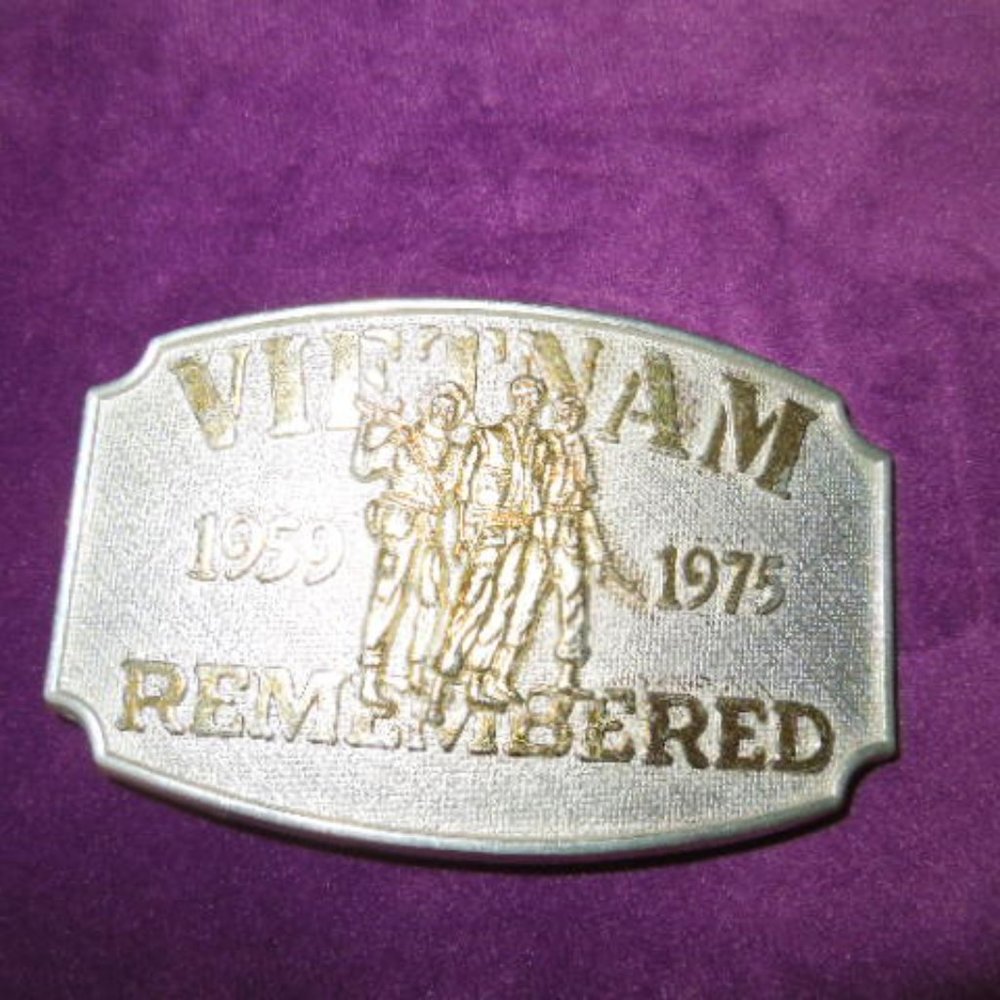 Vintage 1990 Vietnam Belt Buckle